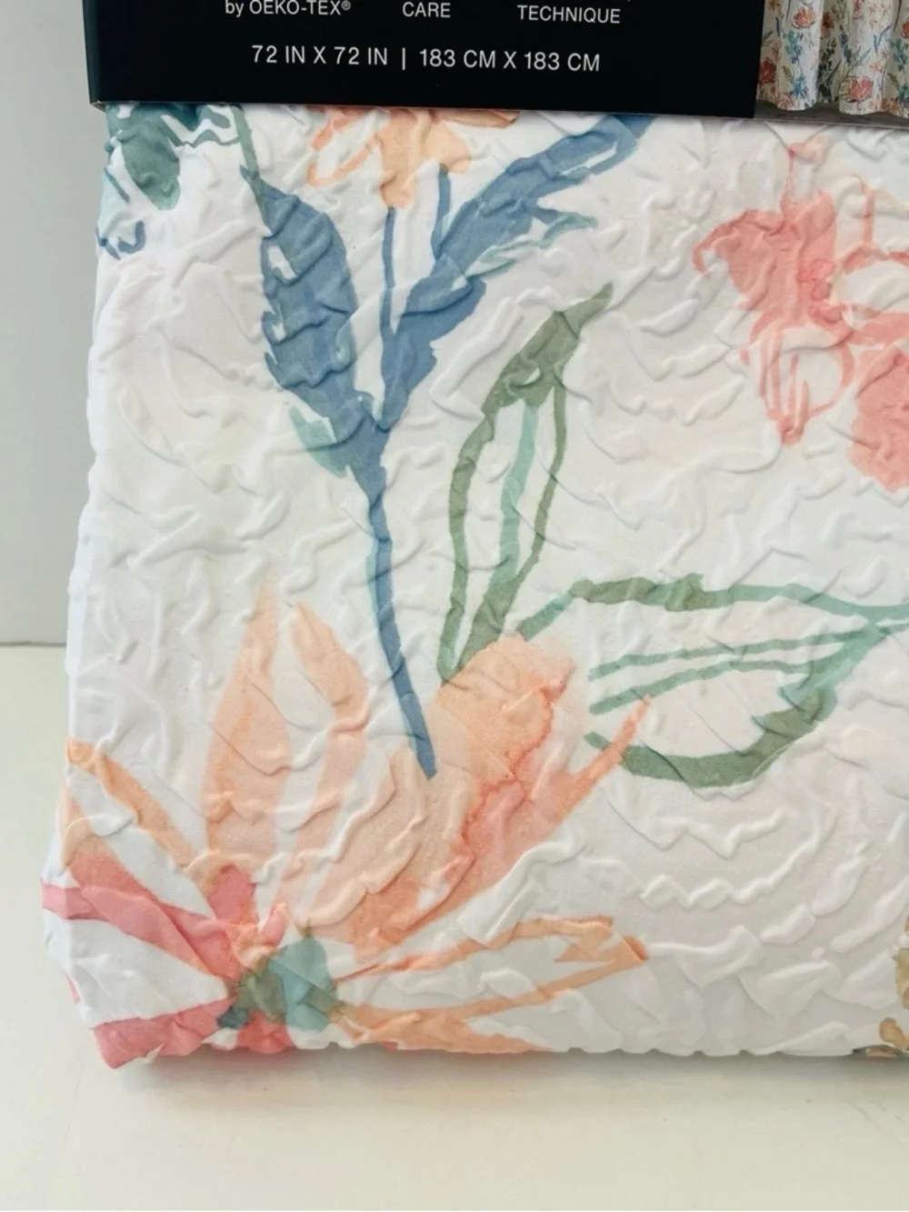 DKNY Clinton Floral Microsculpt Shower Curtain 72